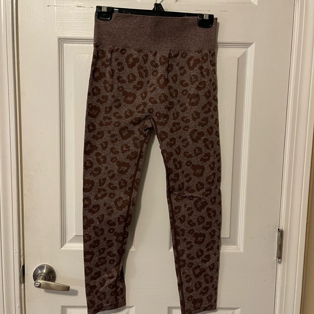 SHEIN Brown Leopard Print Leggings